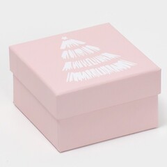 Коробка одиночная, Квадрат, Happy New year, 10*10*6 см, 1 шт.