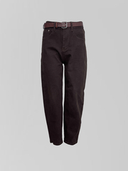 Джинсы LTBI 1511 однотонные момы с ремешком в комплекте