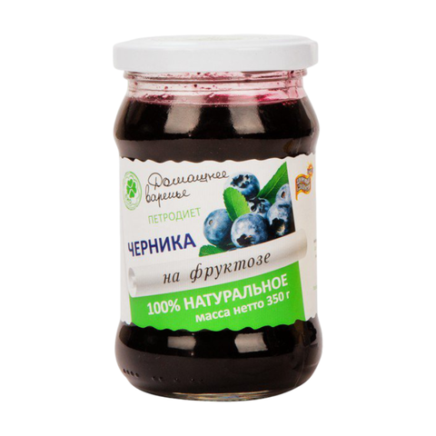 Варенье ПЕТРОДИЕТ черничное на фруктозе домашнее 350г