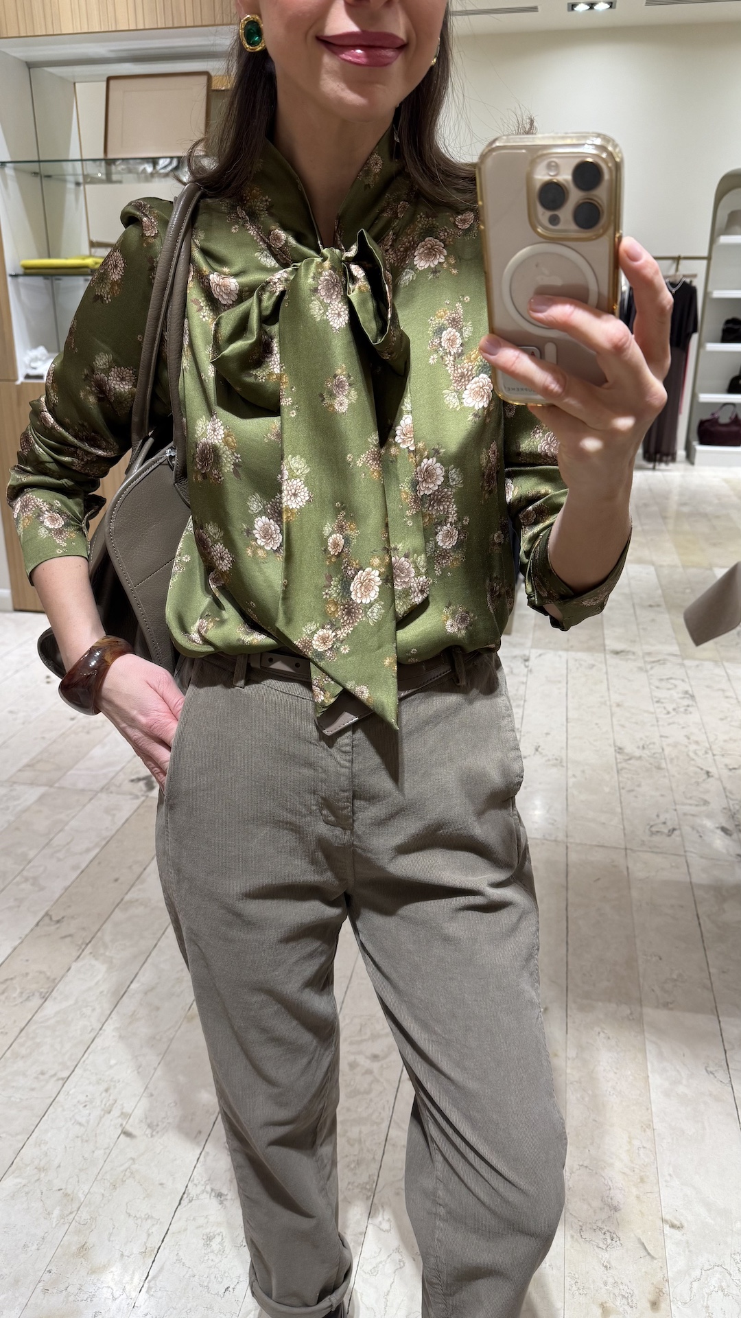 Блуза в винтажном стиле с галстуком PREMIUM QUALITY