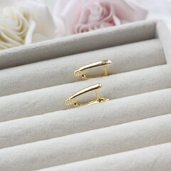 УЦЕНКА!!! Швензы 17*3 мм с английским замком, позолота, У105