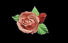 Силиконовый молд Роза с бутоном