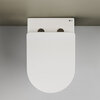 Ceramica Nova Mia CN1810 Напольный пристенный унитаз-соло с ультра тонким сидением с функцией плавного закрытия, цвет: белый