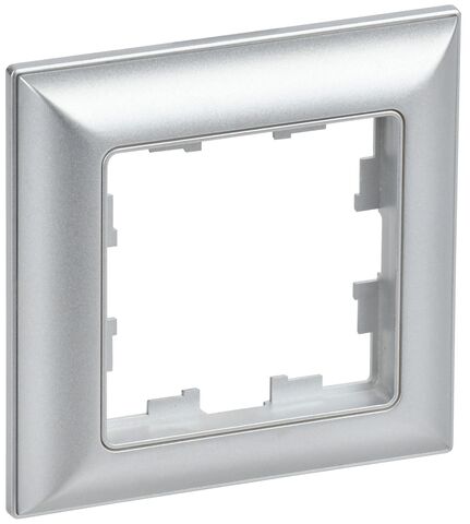 BRITE Рамка 1-мест. РУ-1-Бр алюм./алюм. IEK