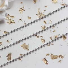 Цепочка с шариками, шарик 2,1 мм, родий, 30 см, А142-1 (30см)