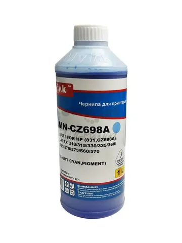 Чернила MyInk для HP 831, CZ698A для Hewlett Packard Latex 310, 315, 330, 335, 360, 365, 370, 375, 560, 570 1л, light cyan Pigment