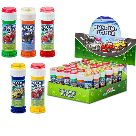 Мыльные пузыри Машинки 1кор*6бл*36шт, 60мл