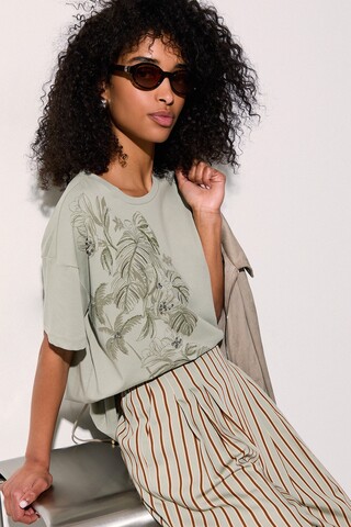 Liu Jo Футболка свободная хлопковая с лиственными узором