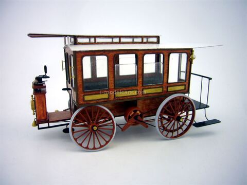 First electric omnibus by I. Romanov 1899 Handmade workshop 1:43