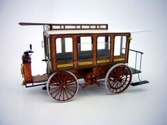 First electric omnibus by I. Romanov 1899 Handmade workshop 1:43