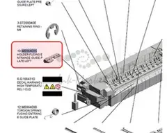 Держатель входной направляющей планки блока закрепления, левый для Ricoh M0964085