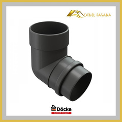 Колено водосточное 72гр. Docke LUX Графит