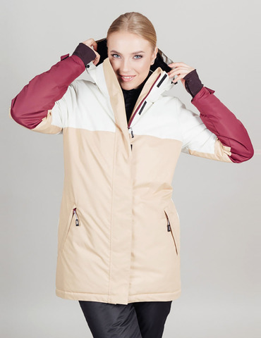 Удлинённая Тёплая Зимняя Куртка Nordski Casual Cream-Beige W