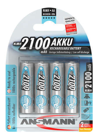 Аккумулятор АА/NiMH ANSMANN MaxE 1.2V 2100mAh