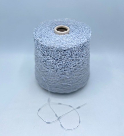 Бобинная пряжа (пр.Италия) art-Spazzolina 600м/100гр, 70% Полиамид, 30% Вискоза цвет-Серо-голубой, арт.34910