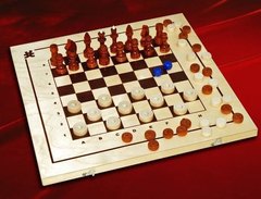 Шахматы, шашки и нарды (3в1)