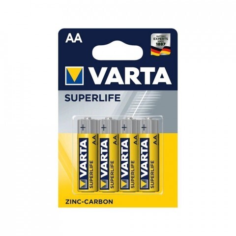 Батарейка, VARTA, R6P Superlife, AA, 1.5V, 4 шт., Блистер