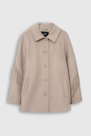 Шерстяное полупальто 