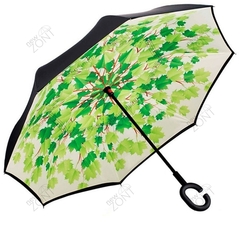 Перевернутый зонт наоборот кленовые листья механика