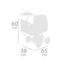 DeCuevas Коляска с сумкой и зонтиком серии Классик Голд, 60 см (складная)  (85032)