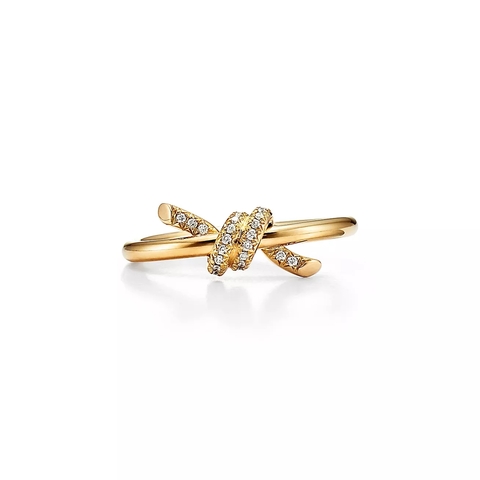 Кольцо из жёлтого золота и бриллиантов, Tiffany👑Knot