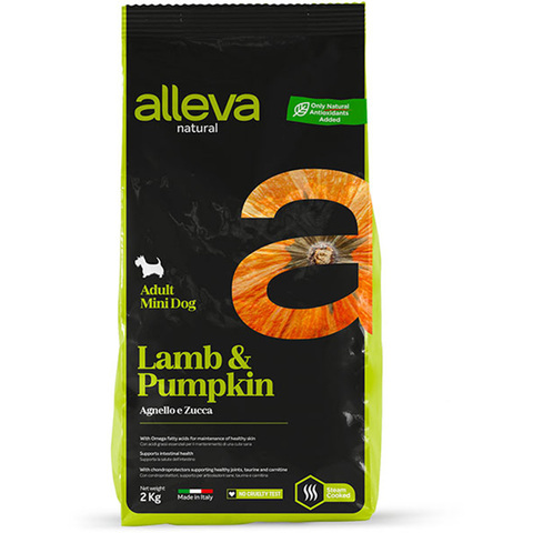 Сухой корм Alleva Natural Adult Mini dog ягненок и тыква для мини собак 2 кг(Аллева)