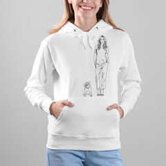 Толстовка "Мопс с хозяйкой"