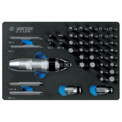 KING TONY (9-4143FRV) Набор вставок (бит) и ударная отвертка, ложемент, 43 предмета