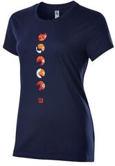 Женская теннисная футболка Wilson Tokyo Tech Tee W - maritime blue