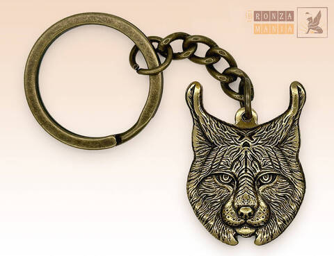 брелок Голова Рыси