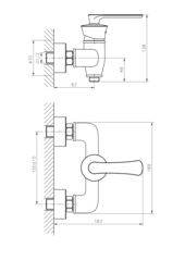 Смеситель для душа HAIBA HB20181-5 золото