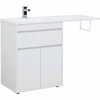 Aquanet 239215 Тумбас раковиной Токио 130 L напольная 1 ящик 2 фасада цвет белый глянец (239215)