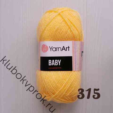 YARNART BABY 315, Светлый желтый