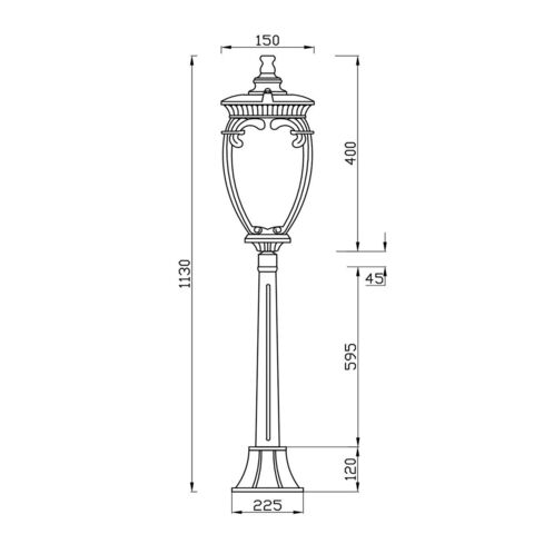 Фонарь уличный Outdoor Fleur O414FL-01GB1