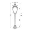 Фонарь уличный Outdoor Fleur O414FL-01GB1