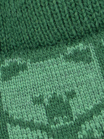 Утеплённая шапка «7 Русских Медведей» с флисовой подкладкой, зелёного цвета