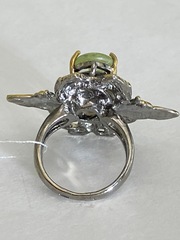 Жук-гелиодор (кольцо из серебра с позолотой)