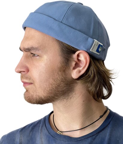 Картинка шапка докера Skully Wear Adjustable Custom High Quality Brimless Cap blue - 1