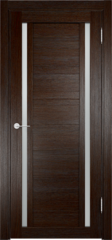 Межкомнатная дверь Берлин 06 ДО (Лакобель) / Цвет Дуб темный / Остекление "Сатинато" / Двери Верда