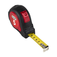 Рулетка Кедр, с автостопом, двухкомпонентный корпус, 5 м x 19 мм