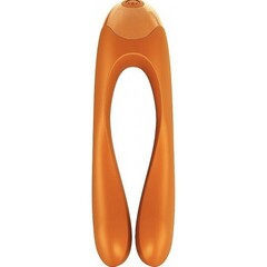 Мини вибратор на палец Satisfyer Candy Cane оранжевый