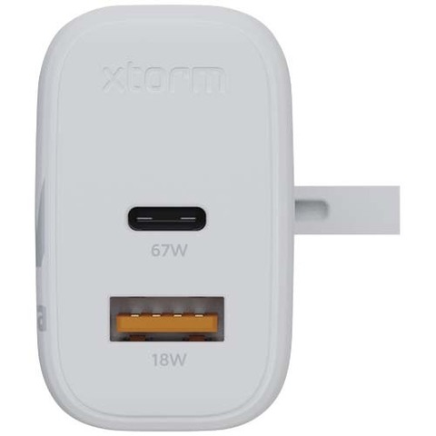 Xtorm XEC067G GaN² Ultra сетевое зарядное устройство мощностью 67 Вт, вилка стандарта Великобритании