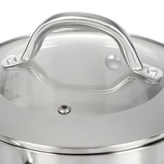 Кастрюля нерж, 3 л, с крыш, крышка стекло, Daniks, Перл, GS-01205-18, индукц