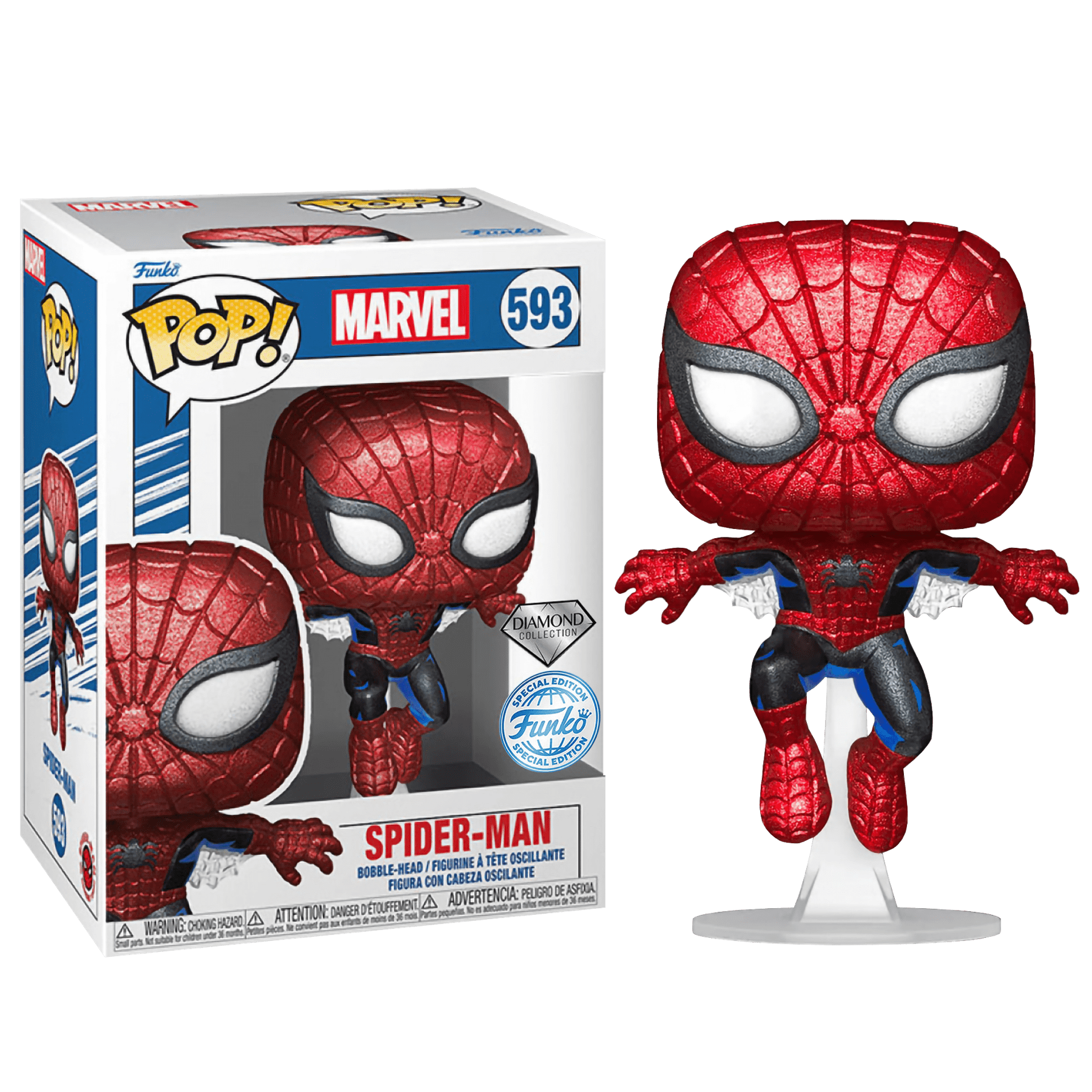Funko POP Marvel Spider Man Diamond Exc 593