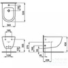 Laufen PRO 8.3095.2.000.302.1 биде подвесное c отв.п/см-ль без бок. отверстий для подвода воды