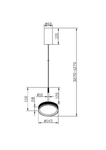 Подвесной светодиодный светильник Maytoni El MOD041PL-L15TR3K