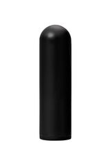 Черная перезаряжаемая вибропуля с пультом ДУ RealStick CALIBER - 