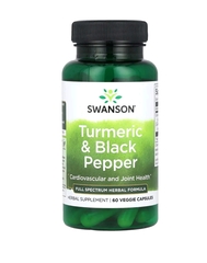 Turmeric black pepper Куркума и черный перец, 60 растительных капсул
