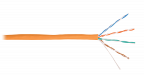 Кабель NIKOLAN U/UTP 4pair, Cat5e, Solid, In, LSZH (2100C-OR) (305м.)