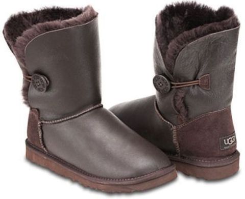 UGG Button Metallic Chocolate